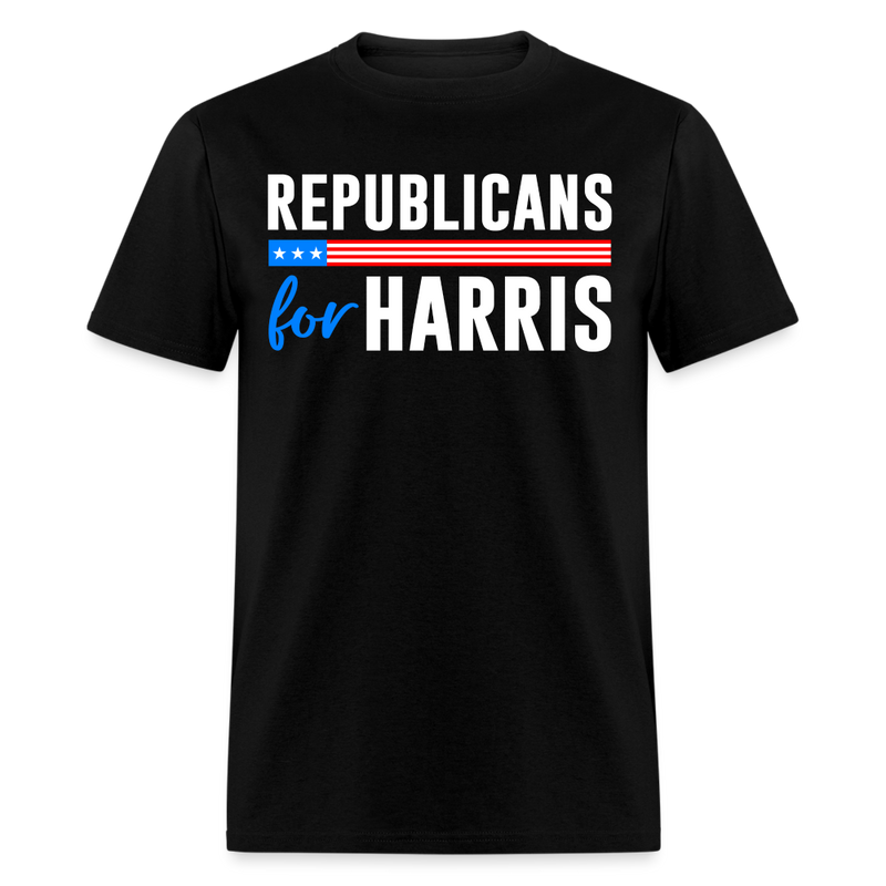 Republicans For Harris Black T Shirt - black