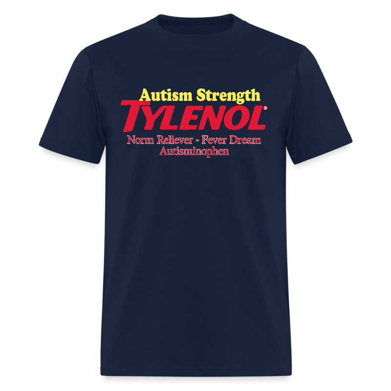 Autism Strength Tylenol T Shirt - navy