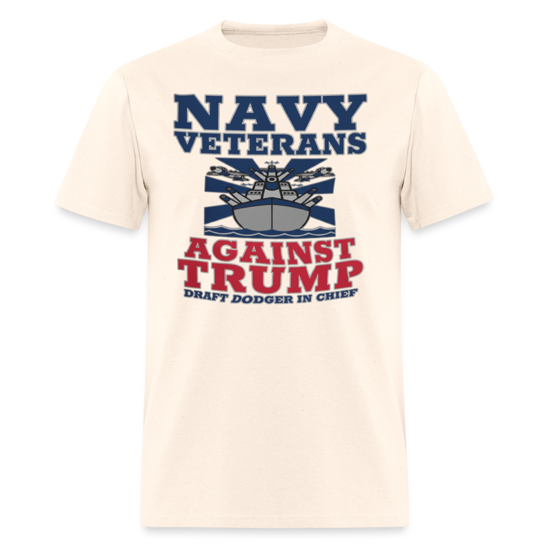 Navy Veterans Against Trump T Shirt - natural
