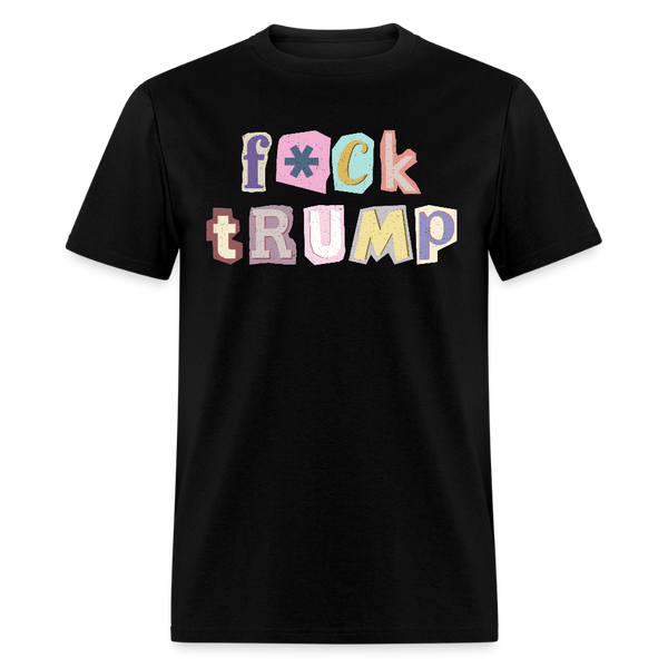 F Trump Magazine Letters T Shirt - black