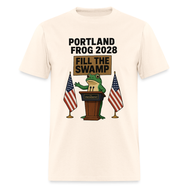 Portland Frog 2028 Fill The Swamp T Shirt - natural