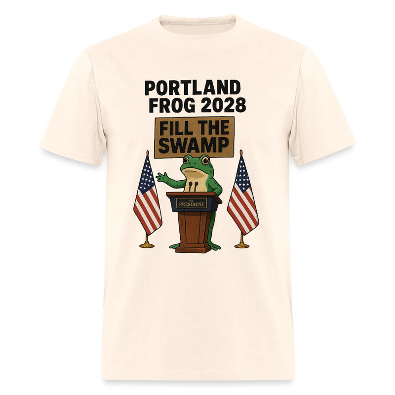 Portland Frog 2028 Fill The Swamp T Shirt - natural