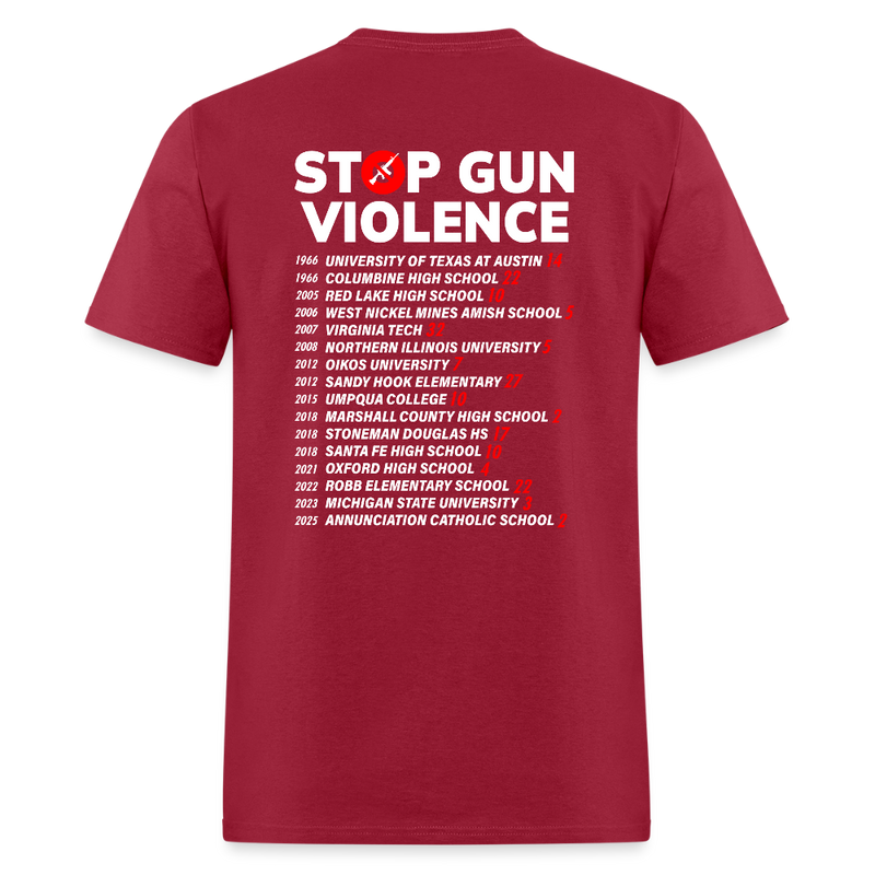 Protect Our Kids Gun Reform Now T Shirt - 2 - dark red