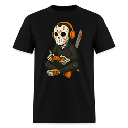 Skeleton Gamer Halloween T Shirt - black