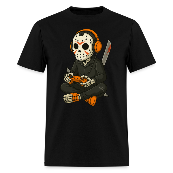 Skeleton Gamer Halloween T Shirt - black