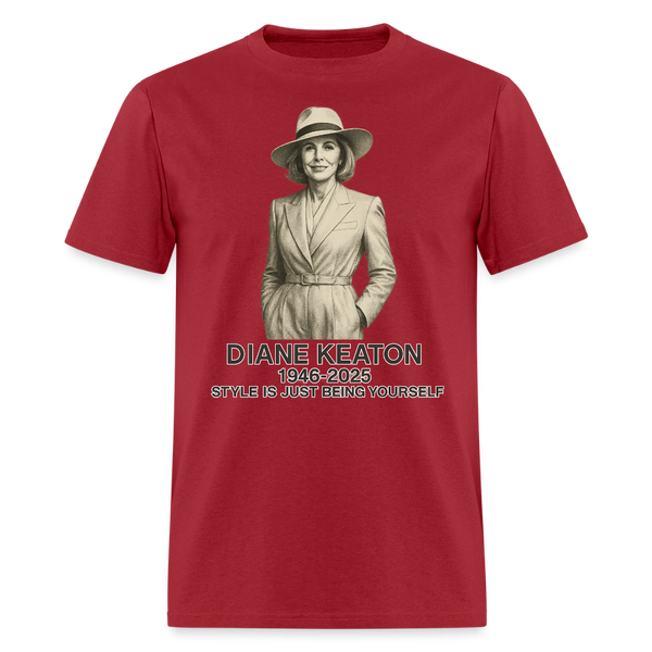 Diane Keaton T Shirt - 17 - dark red