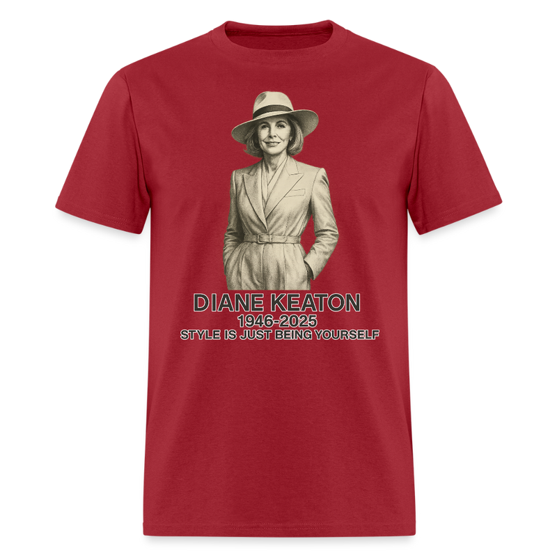Diane Keaton T Shirt - 17 - dark red