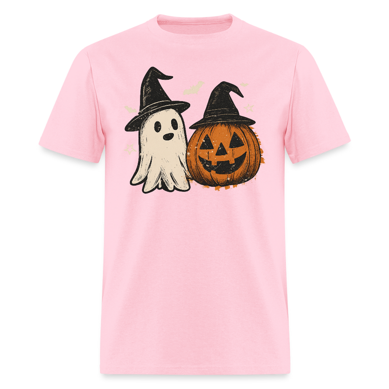 Spooky Ghost Halloween T Shirt - pink