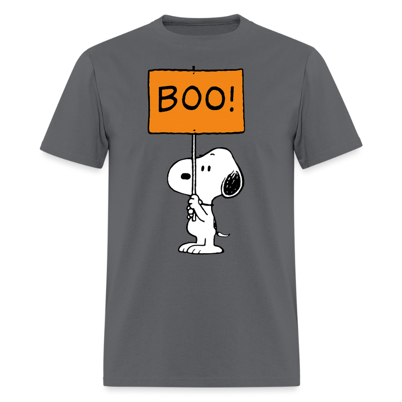Snoopy Boo Halloween T Shirt - charcoal