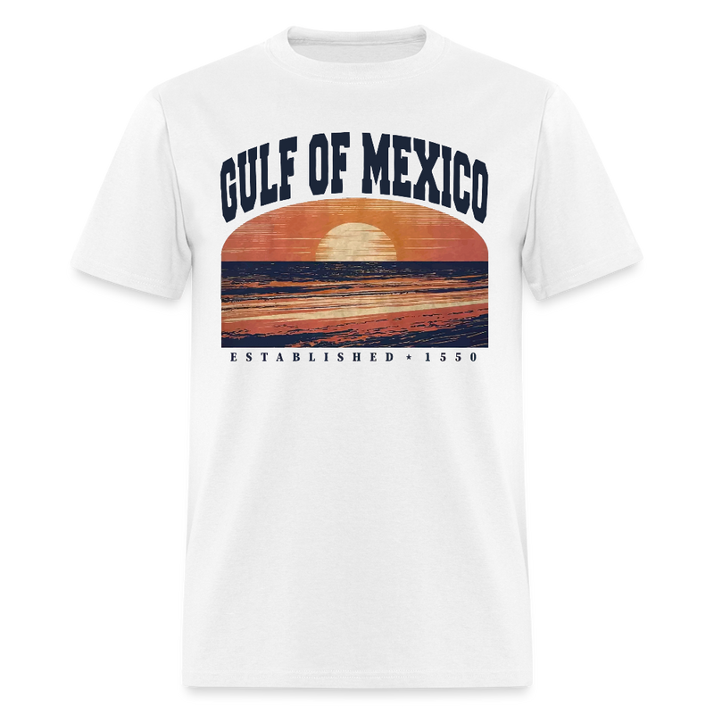 Gulf of Mexico Est. 1550 T Shirt - 10 - white