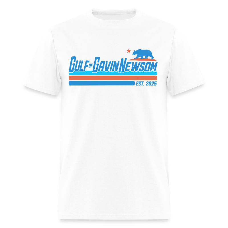 Gulf Of Gavin Newsom Est. 2025 T Shirt - white