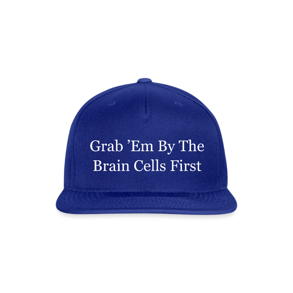 Grab ’Em by the Brain Cells First Hat - royal blue