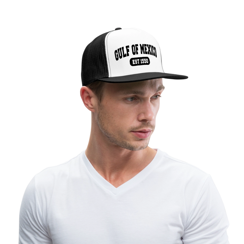 Gulf of Mexico Est. 1550 Trucker Hat - white/black