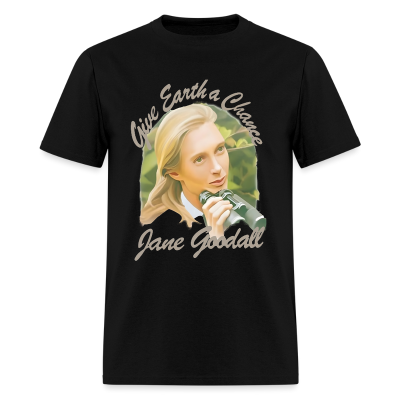 Jane Goodall Give Earth A Chance T Shirt - black