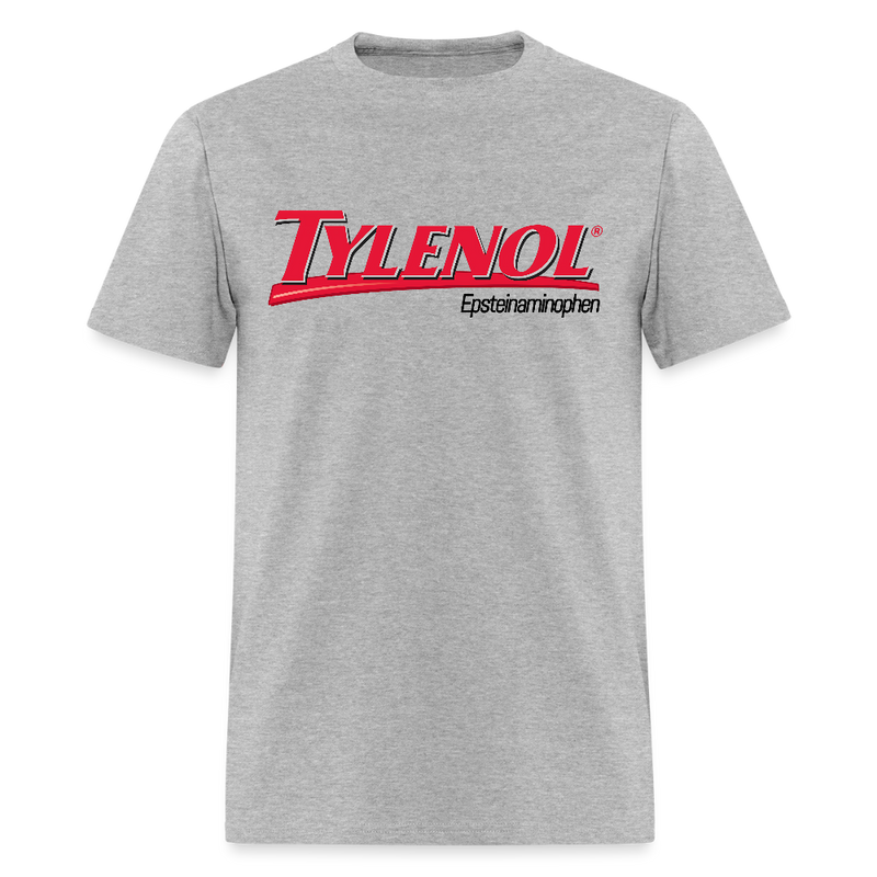 Tylenol Epsteinaminophen White T Shirt - heather gray