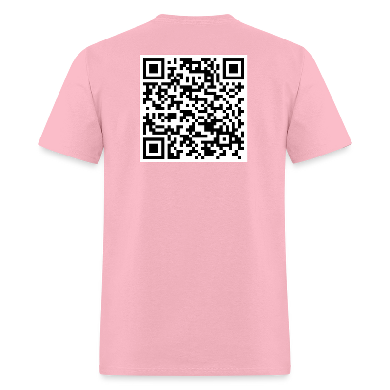 Luke 18:1 QR Code T Shirt - pink