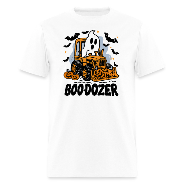 Boo-Dozer Halloween T Shirt - white