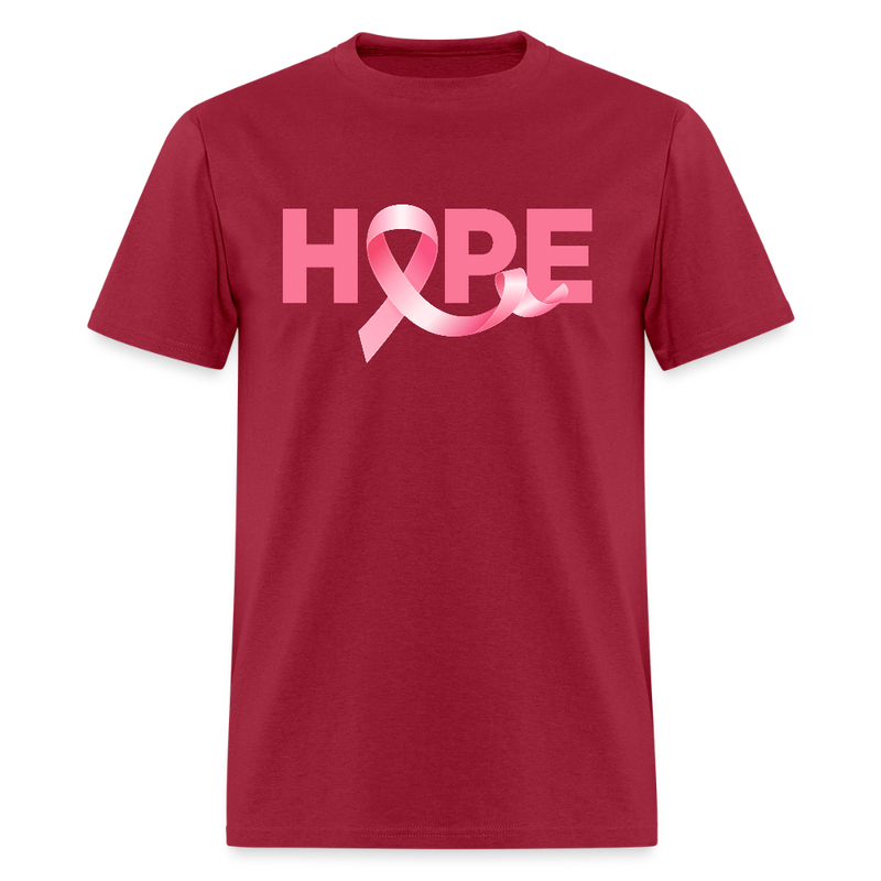 Hope Breast Cancer Awareness Month T Shirt - dark red