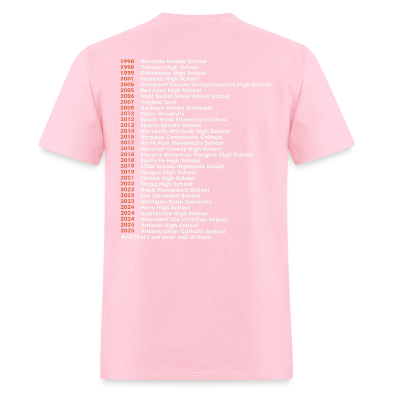Protect Kids Not Guns T Shirt - pink