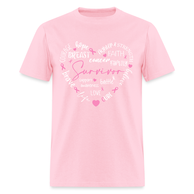 Survivor Breast Cancer Awareness Month T Shirt - pink