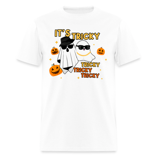 It's Tricky Tricky Tricky Halloween T Shirt - white