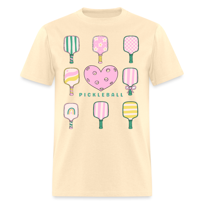 Retro Pink Pickleball T Shirt - natural