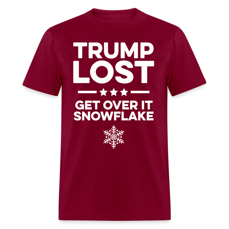 Trump Lost Get Over It T Shirt - burgundy