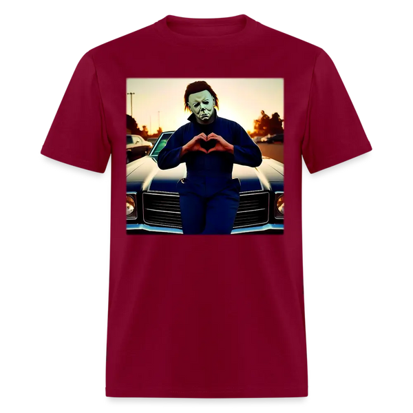 Michael Myers Halloween T Shirt - burgundy
