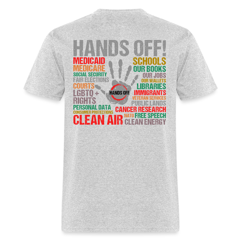 Resist The Statue of Liberty Hands Off T Shirt - heather gray