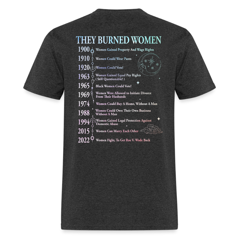They Didn't Burn Witches They Burned Women T Shirt - heather black