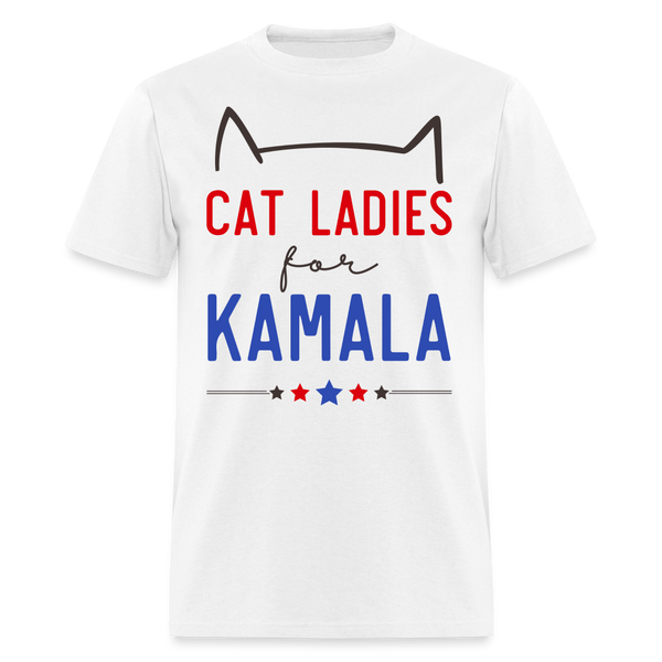 Cat Ladies For Kamala T Shirt - white