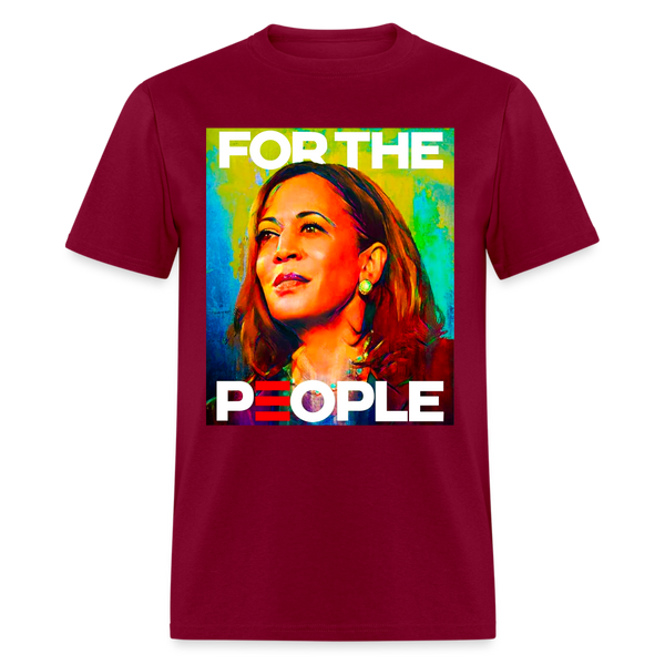 For The People T Shirt - burgundy