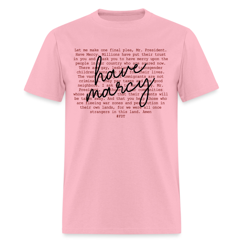 Sarcastic FDT Have Mercy T Shirt - pink