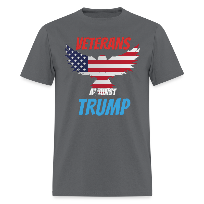 Veterans Againts Trump T Shirt - charcoal