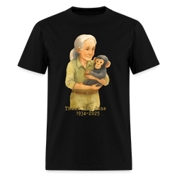 Thank You Jane Goodall 1934-2025 T Shirt - black