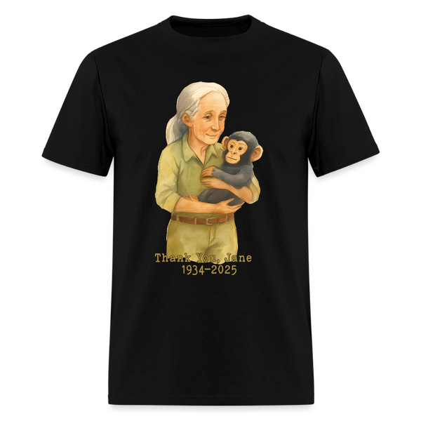 Thank You Jane Goodall 1934-2025 T Shirt - black
