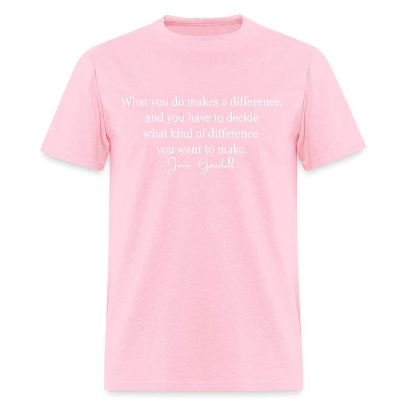 RIP Jane Goodall What You Do Makes A Difference T Shirt - pink