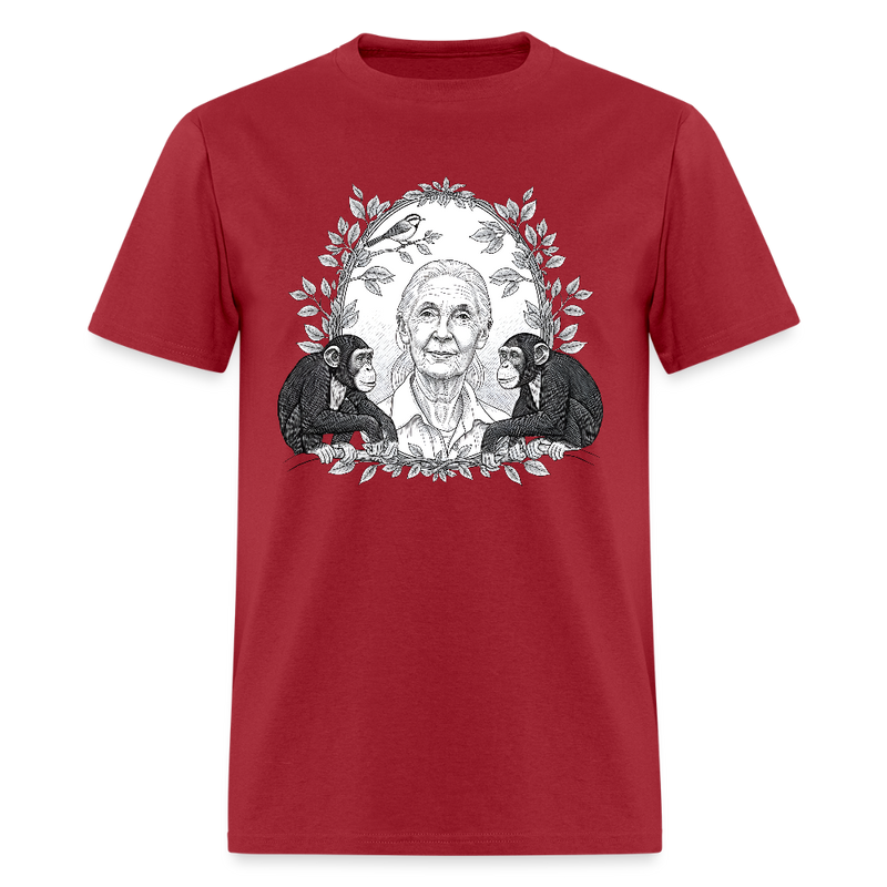 RIP Jane Goodall T Shirt - 3 - dark red