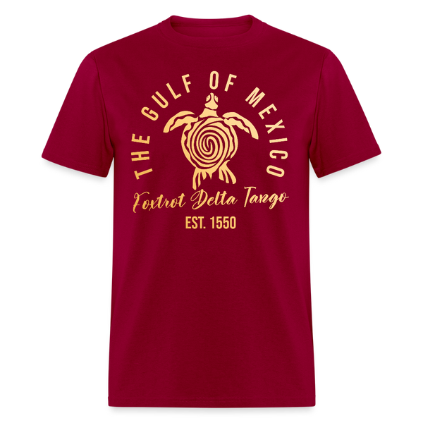 Gulf Of Mexico Foxtrot Delta Tango T Shirt - dark red
