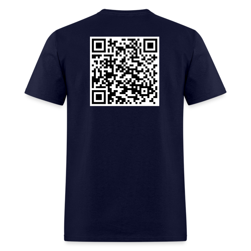Matthew 6:5-13 Verse QR Code T Shirt - navy