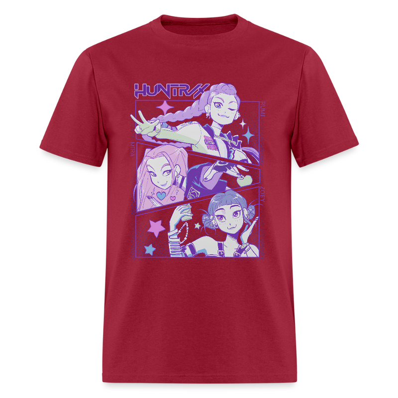 Kpop Demon Hunters Purple Huntrix Mira Rumi Joey T Shirt - dark red
