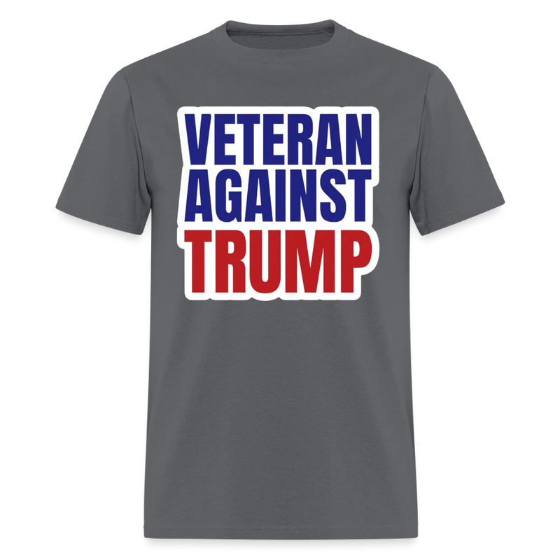 Veterans Againts Trump T Shirt - 16 - charcoal