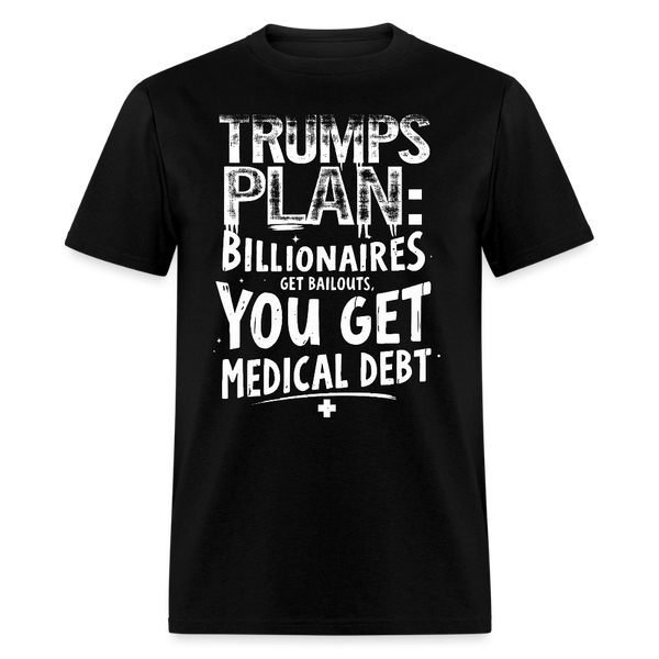 Trump’s Plan Billionaires Get Bailouts T Shirt - black