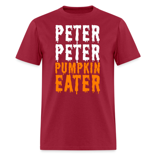 Peter Peter Pumpkin Eater Halloween T Shirt - dark red