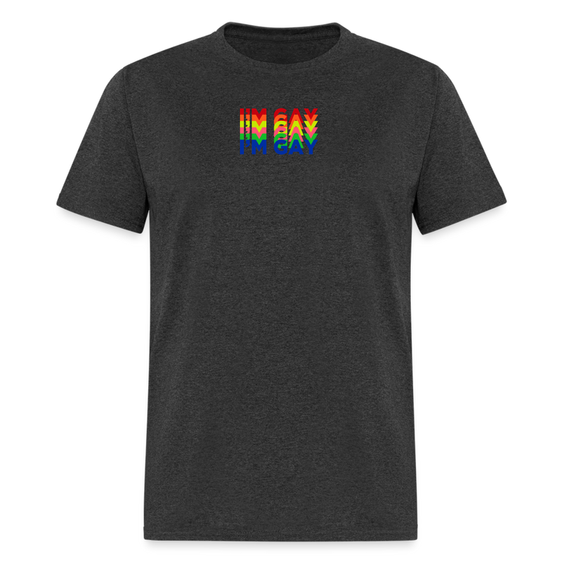 I'm Gay T Shirt - heather black