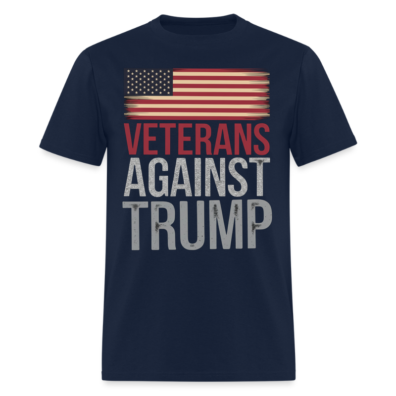 Veterans Againts Trump T Shirt - 18 - navy