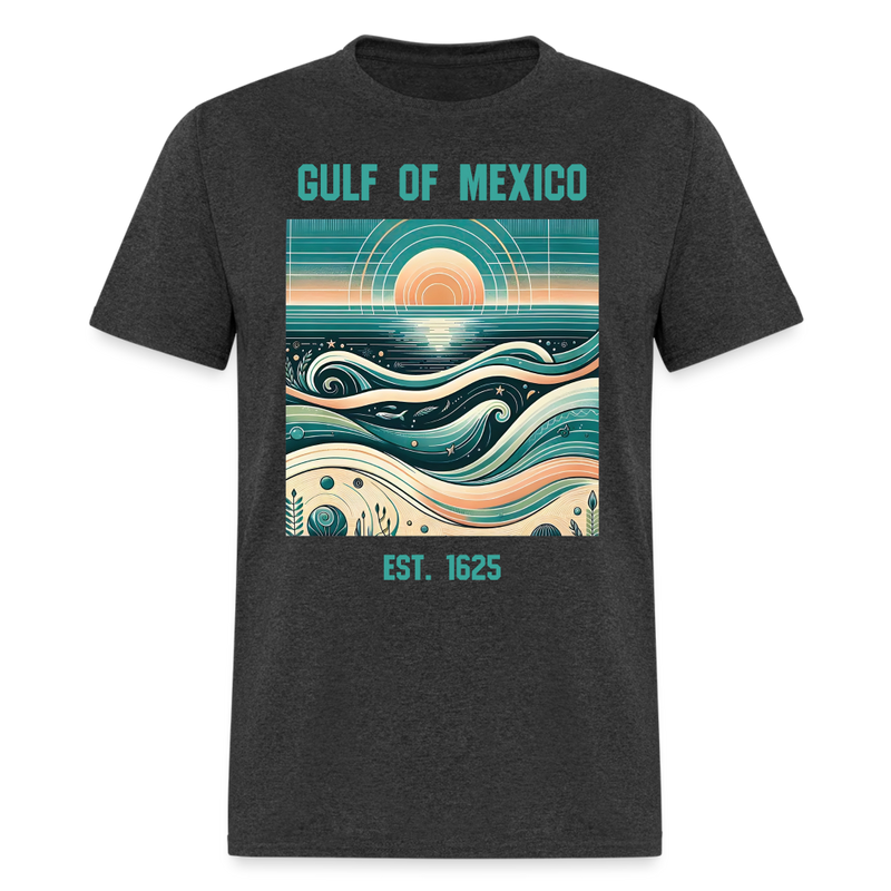 Gulf of Mexico Est. 1625 T Shirt - heather black