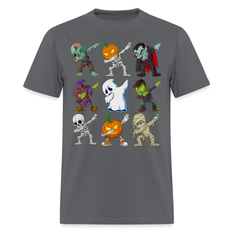Dabbing Halloween Boys Halloween T Shirt - charcoal