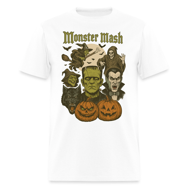 Monster Mash Halloween T Shirt - white