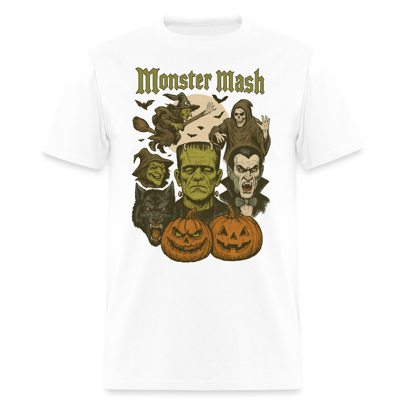 Monster Mash Halloween T Shirt - white